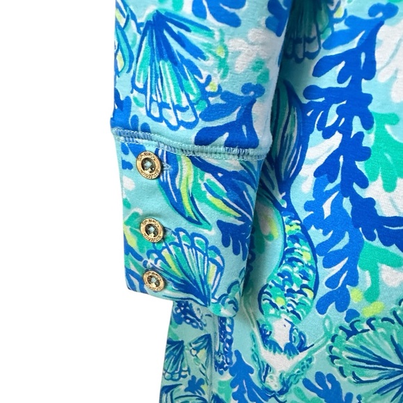 Lilly Pulitzer blue Sophie Dress, ‘Seeing Double’ pattern. Size L NWT - Picture 7 of 9